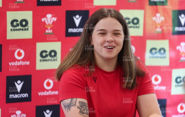040526 - Wales Women Rugby Press Conference - Maisie Davies during press conference ahead of the Women’s 6 Nations match against Ireland