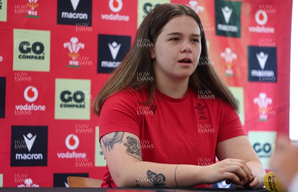 040526 - Wales Women Rugby Press Conference - Maisie Davies during press conference ahead of the Women’s 6 Nations match against Ireland