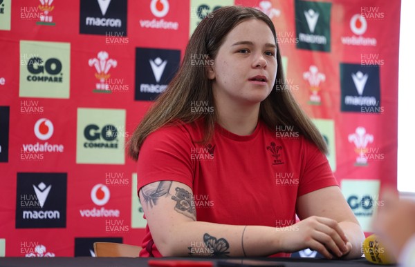 040526 - Wales Women Rugby Press Conference - Maisie Davies during press conference ahead of the Women’s 6 Nations match against Ireland