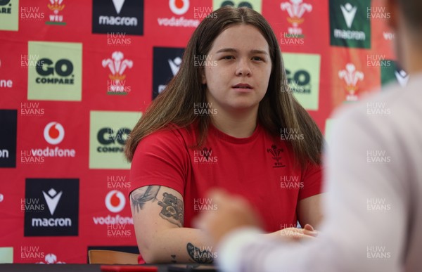 040526 - Wales Women Rugby Press Conference - Maisie Davies during press conference ahead of the Women’s 6 Nations match against Ireland