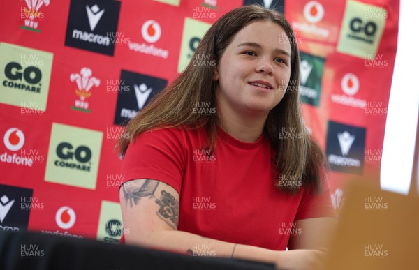 040526 - Wales Women Rugby Press Conference - Maisie Davies during press conference ahead of the Women’s 6 Nations match against Ireland