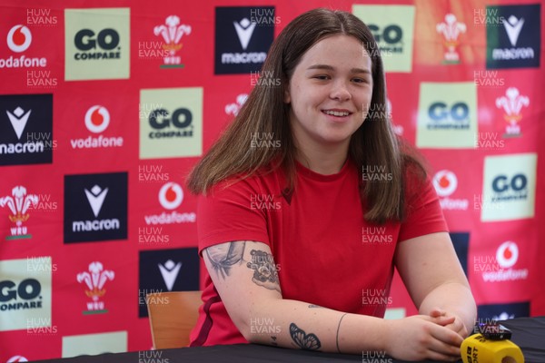 040526 - Wales Women Rugby Press Conference - Maisie Davies during press conference ahead of the Women’s 6 Nations match against Ireland