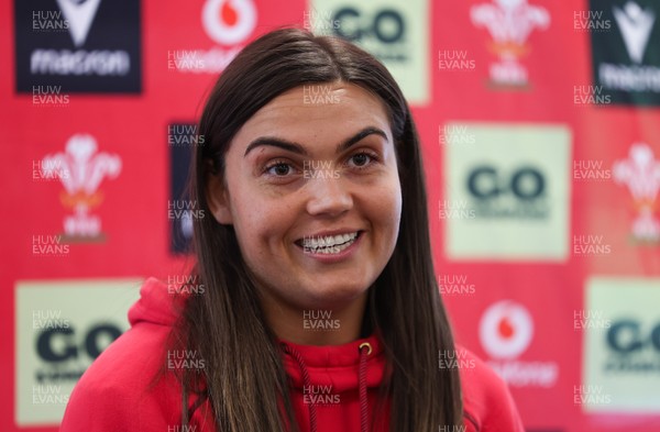 040526 - Wales Women Rugby Press Conference - Bryonie King during press conference ahead of the Women’s 6 Nations match against Ireland