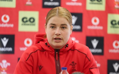 060526 - Wales Women Rugby Press Conference - Wales captain Bethan Lewis,  during a press conference ahead of the 6 Nations match against Ireland