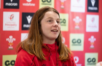 080426 - Wales Women Rugby Press Conference - Wales Women’s rugby captain Kate Williams during press conference ahead of the opening Women’s 6 Nations match against Scotland