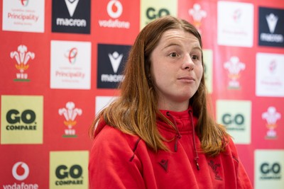 080426 - Wales Women Rugby Press Conference - Wales Women’s rugby captain Kate Williams during press conference ahead of the opening Women’s 6 Nations match against Scotland