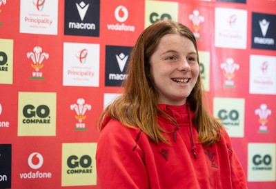 080426 - Wales Women Rugby Press Conference - Wales Women’s rugby captain Kate Williams during press conference ahead of the opening Women’s 6 Nations match against Scotland