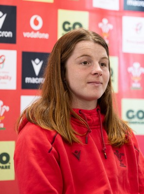 080426 - Wales Women Rugby Press Conference - Wales Women’s rugby captain Kate Williams during press conference ahead of the opening Women’s 6 Nations match against Scotland