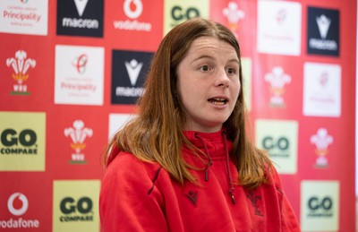 080426 - Wales Women Rugby Press Conference - Wales Women’s rugby captain Kate Williams during press conference ahead of the opening Women’s 6 Nations match against Scotland