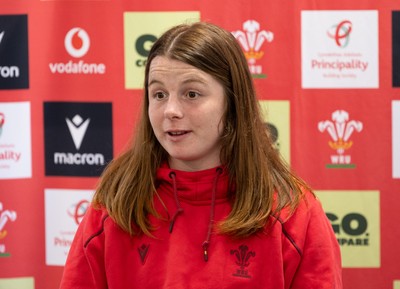 080426 - Wales Women Rugby Press Conference - Wales Women’s rugby captain Kate Williams during press conference ahead of the opening Women’s 6 Nations match against Scotland
