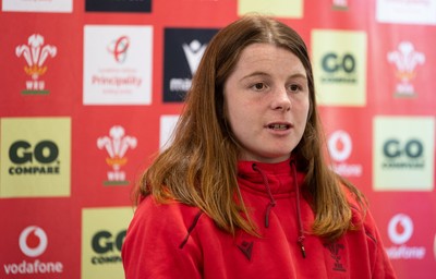 080426 - Wales Women Rugby Press Conference - Wales Women’s rugby captain Kate Williams during press conference ahead of the opening Women’s 6 Nations match against Scotland