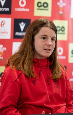 080426 - Wales Women Rugby Press Conference - Wales Women’s rugby captain Kate Williams during press conference ahead of the opening Women’s 6 Nations match against Scotland