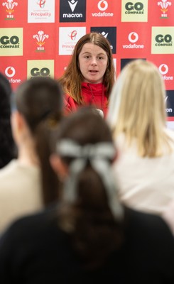 080426 - Wales Women Rugby Press Conference - Wales Women’s rugby captain Kate Williams during press conference ahead of the opening Women’s 6 Nations match against Scotland