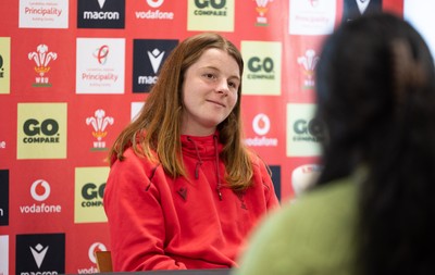 080426 - Wales Women Rugby Press Conference - Wales Women’s rugby captain Kate Williams during press conference ahead of the opening Women’s 6 Nations match against Scotland