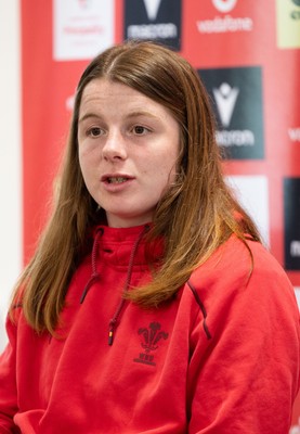 080426 - Wales Women Rugby Press Conference - Wales Women’s rugby captain Kate Williams during press conference ahead of the opening Women’s 6 Nations match against Scotland
