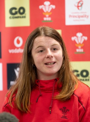 080426 - Wales Women Rugby Press Conference - Wales Women’s rugby captain Kate Williams during press conference ahead of the opening Women’s 6 Nations match against Scotland
