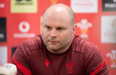 080426 - Wales Women Rugby Press Conference - Sean Lynn, Wales Women head coach, during press conference ahead of the opening Women’s 6 Nations match against Scotland