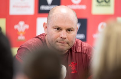 080426 - Wales Women Rugby Press Conference - Sean Lynn, Wales Women head coach, during press conference ahead of the opening Women’s 6 Nations match against Scotland