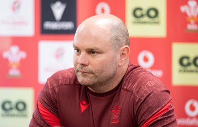 080426 - Wales Women Rugby Press Conference - Sean Lynn, Wales Women head coach, during press conference ahead of the opening Women’s 6 Nations match against Scotland