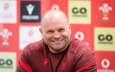080426 - Wales Women Rugby Press Conference - Sean Lynn, Wales Women head coach, during press conference ahead of the opening Women’s 6 Nations match against Scotland