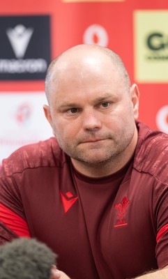 080426 - Wales Women Rugby Press Conference - Sean Lynn, Wales Women head coach, during press conference ahead of the opening Women’s 6 Nations match against Scotland