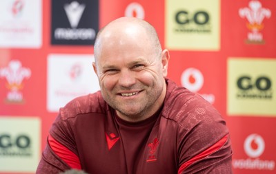 080426 - Wales Women Rugby Press Conference - Sean Lynn, Wales Women head coach, during press conference ahead of the opening Women’s 6 Nations match against Scotland