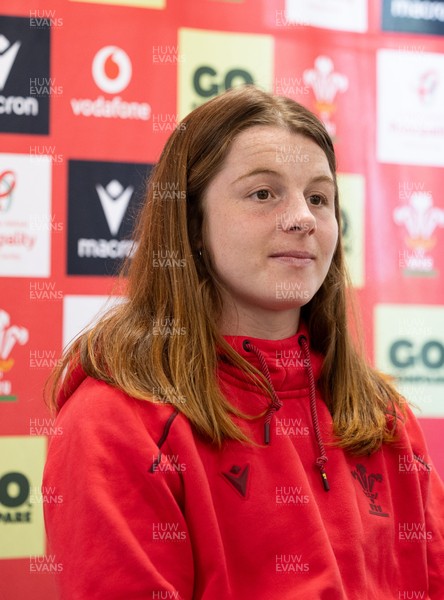 080426 - Wales Women Rugby Press Conference - Wales Women’s rugby captain Kate Williams during press conference ahead of the opening Women’s 6 Nations match against Scotland