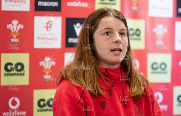 080426 - Wales Women Rugby Press Conference - Wales Women’s rugby captain Kate Williams during press conference ahead of the opening Women’s 6 Nations match against Scotland