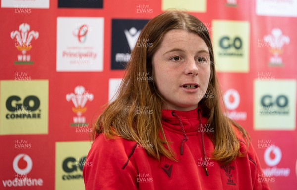 080426 - Wales Women Rugby Press Conference - Wales Women’s rugby captain Kate Williams during press conference ahead of the opening Women’s 6 Nations match against Scotland