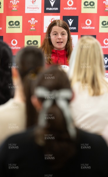 080426 - Wales Women Rugby Press Conference - Wales Women’s rugby captain Kate Williams during press conference ahead of the opening Women’s 6 Nations match against Scotland