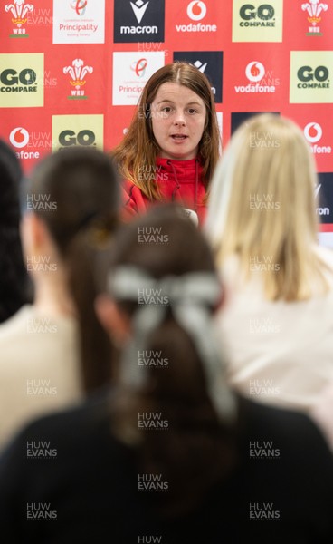080426 - Wales Women Rugby Press Conference - Wales Women’s rugby captain Kate Williams during press conference ahead of the opening Women’s 6 Nations match against Scotland