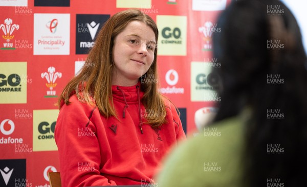 080426 - Wales Women Rugby Press Conference - Wales Women’s rugby captain Kate Williams during press conference ahead of the opening Women’s 6 Nations match against Scotland