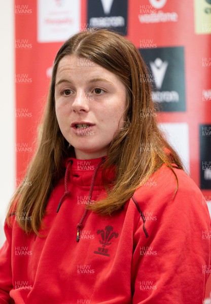 080426 - Wales Women Rugby Press Conference - Wales Women’s rugby captain Kate Williams during press conference ahead of the opening Women’s 6 Nations match against Scotland