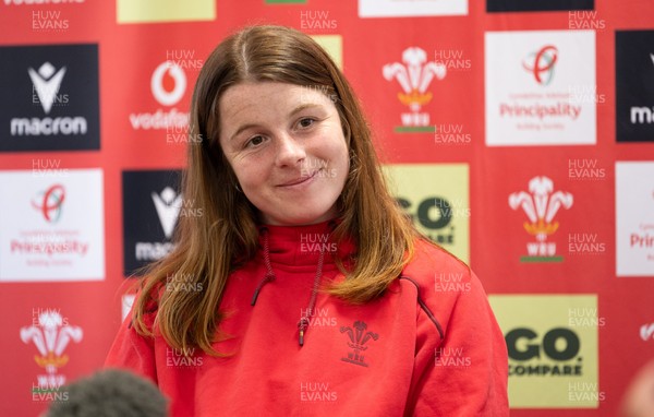 080426 - Wales Women Rugby Press Conference - Wales Women’s rugby captain Kate Williams during press conference ahead of the opening Women’s 6 Nations match against Scotland