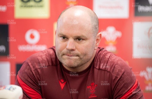 080426 - Wales Women Rugby Press Conference - Sean Lynn, Wales Women head coach, during press conference ahead of the opening Women’s 6 Nations match against Scotland