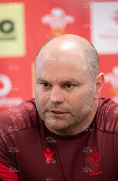 080426 - Wales Women Rugby Press Conference - Sean Lynn, Wales Women head coach, during press conference ahead of the opening Women’s 6 Nations match against Scotland