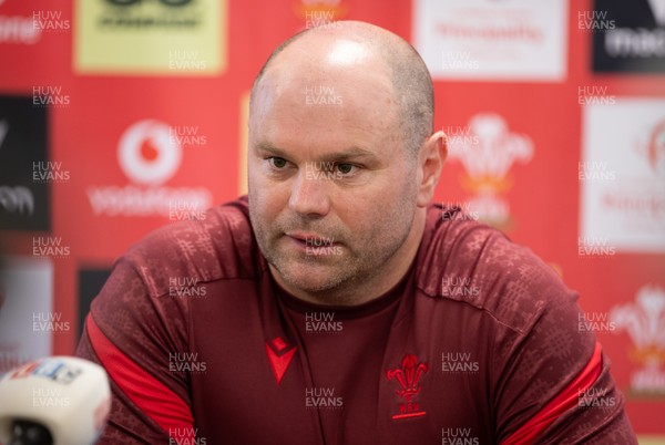 080426 - Wales Women Rugby Press Conference - Sean Lynn, Wales Women head coach, during press conference ahead of the opening Women’s 6 Nations match against Scotland