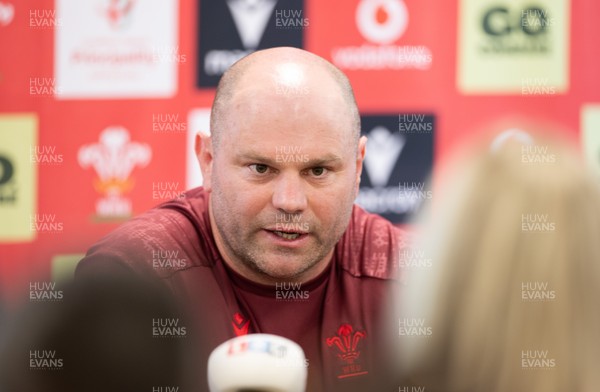 080426 - Wales Women Rugby Press Conference - Sean Lynn, Wales Women head coach, during press conference ahead of the opening Women’s 6 Nations match against Scotland