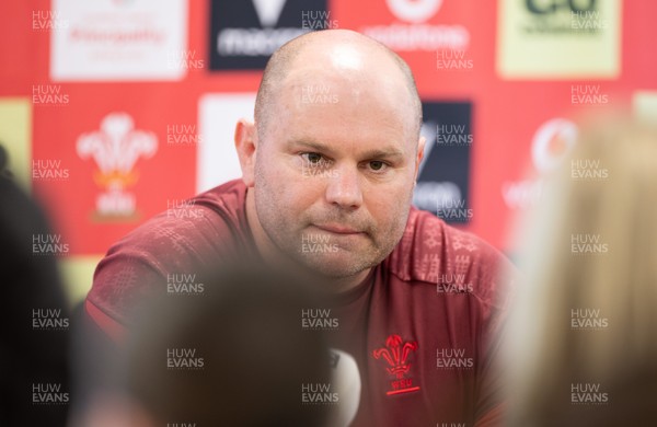 080426 - Wales Women Rugby Press Conference - Sean Lynn, Wales Women head coach, during press conference ahead of the opening Women’s 6 Nations match against Scotland
