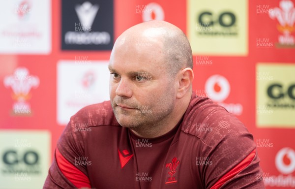 080426 - Wales Women Rugby Press Conference - Sean Lynn, Wales Women head coach, during press conference ahead of the opening Women’s 6 Nations match against Scotland