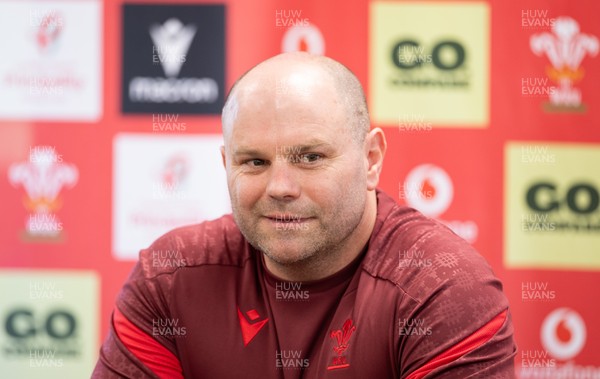 080426 - Wales Women Rugby Press Conference - Sean Lynn, Wales Women head coach, during press conference ahead of the opening Women’s 6 Nations match against Scotland