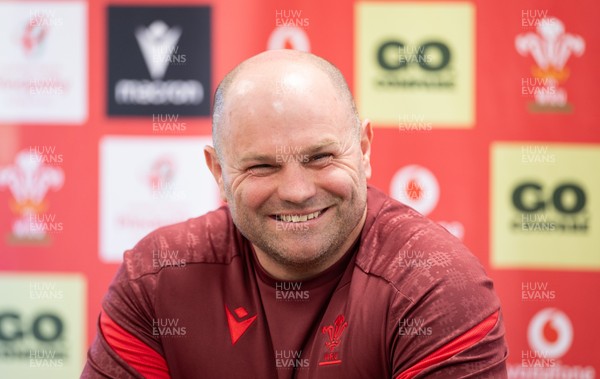 080426 - Wales Women Rugby Press Conference - Sean Lynn, Wales Women head coach, during press conference ahead of the opening Women’s 6 Nations match against Scotland