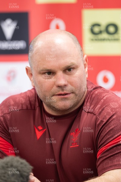 080426 - Wales Women Rugby Press Conference - Sean Lynn, Wales Women head coach, during press conference ahead of the opening Women’s 6 Nations match against Scotland