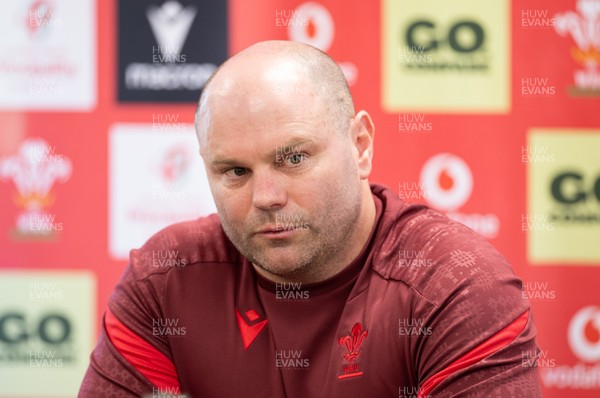080426 - Wales Women Rugby Press Conference - Sean Lynn, Wales Women head coach, during press conference ahead of the opening Women’s 6 Nations match against Scotland