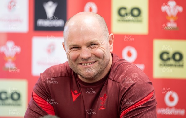080426 - Wales Women Rugby Press Conference - Sean Lynn, Wales Women head coach, during press conference ahead of the opening Women’s 6 Nations match against Scotland