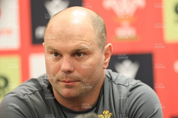 100425 - Wales Women Rugby Press Conference - Sean Lynn, Wales Women head coach, during press conference to announce the Wales team for the Women’s Six Nations match against France