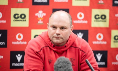 140526 - Wales Women Rugby Press Conference - Wales head coach Sean Lynn during a press conference ahead of their final Women’s 6 Nations match against Italy