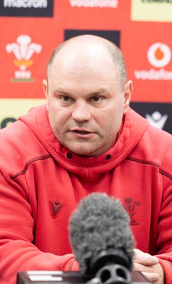 140526 - Wales Women Rugby Press Conference - Wales head coach Sean Lynn during a press conference ahead of their final Women’s 6 Nations match against Italy