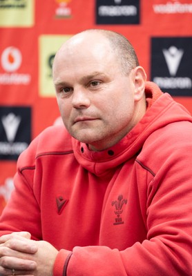 140526 - Wales Women Rugby Press Conference - Wales head coach Sean Lynn during a press conference ahead of their final Women’s 6 Nations match against Italy