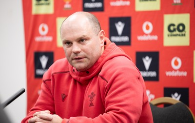 140526 - Wales Women Rugby Press Conference - Wales head coach Sean Lynn during a press conference ahead of their final Women’s 6 Nations match against Italy